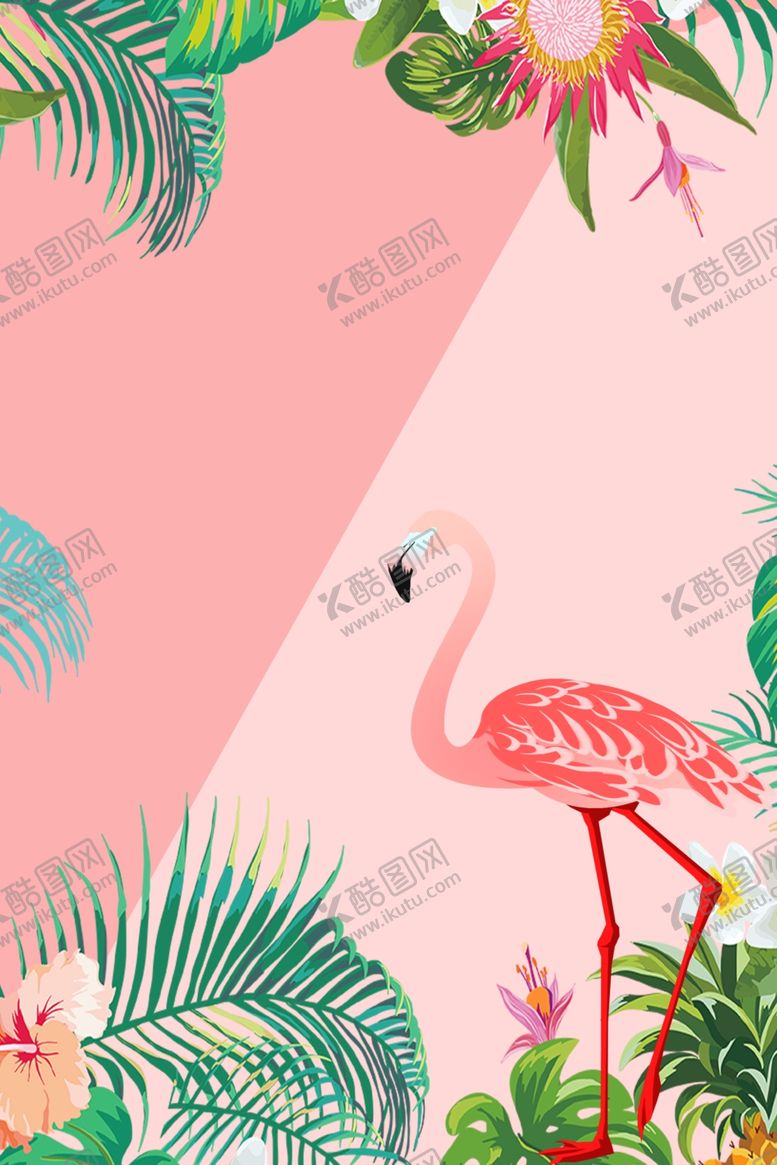 编号：81044707041527534348【酷图网】源文件下载-北欧风火烈鸟
