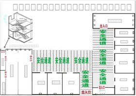 区域划分安全通道消防示意图