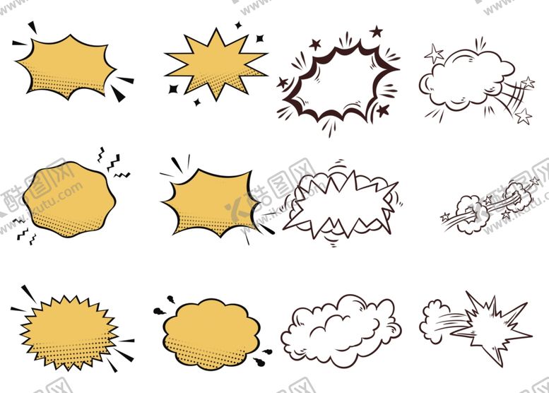 编号：54000510112037494211【酷图网】源文件下载-卡通爆炸对话框