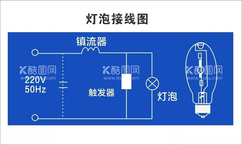 编号：33960612180452073122【酷图网】源文件下载-灯泡接线图