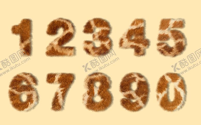 编号：99768105181500492869【酷图网】源文件下载-毛绒数字