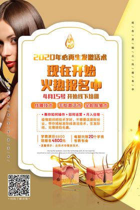 美发养发生发海报传单展板