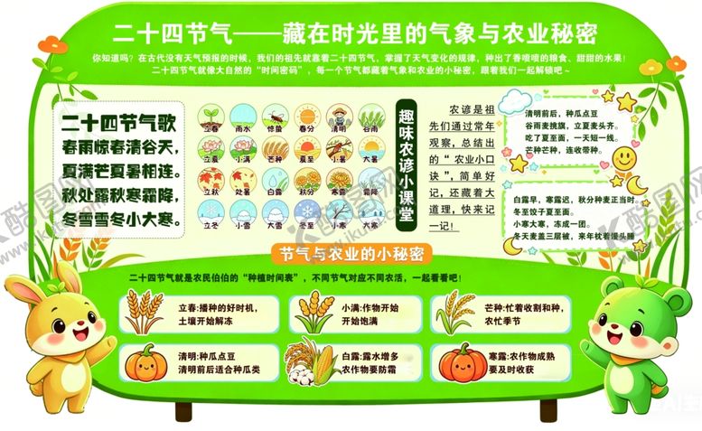 编号：95303705250240256480【酷图网】源文件下载-二十四节气科普