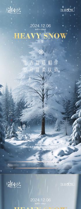 地产大雪节气系列海报