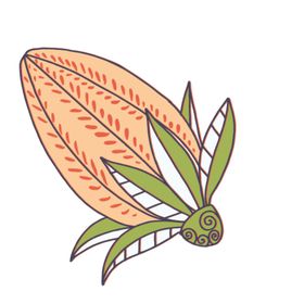 花朵蝴蝶卡通图案