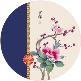 新中式手绘花鸟工笔画两联装饰画