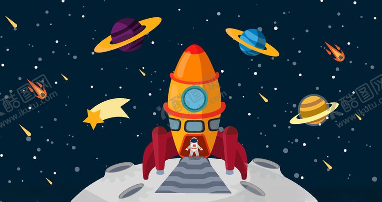 编号：74286310041012178475【酷图网】源文件下载-太空宇宙主题插画
