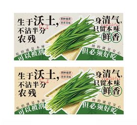 韭菜海报创意超市农贸蔬菜设计