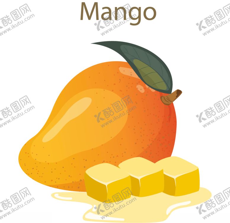 编号：12048804220432439325【酷图网】源文件下载-芒果水果蔬菜