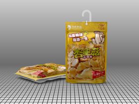 真空杏鲍菇包装效果图样机