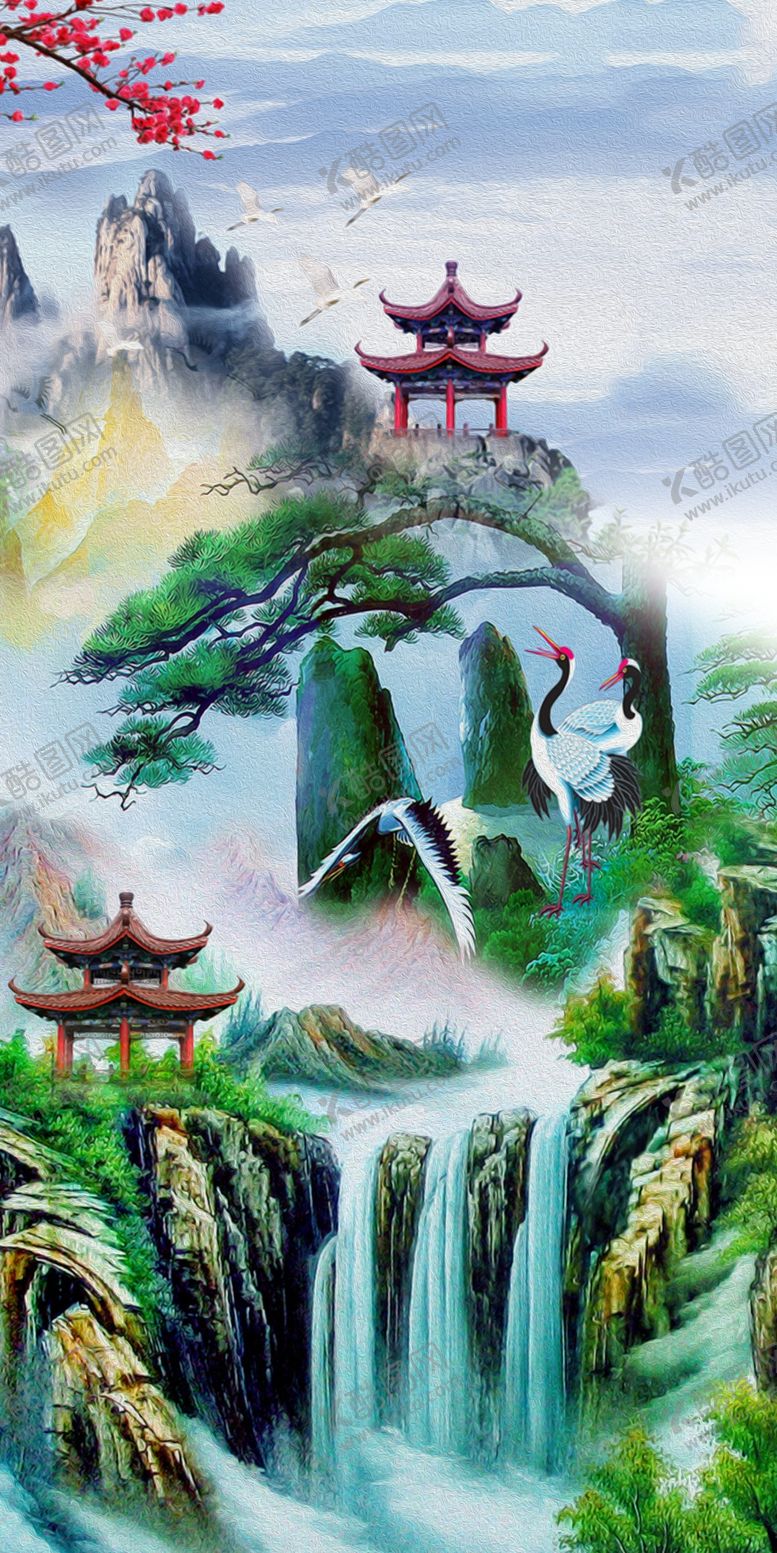 编号：91279607140151186917【酷图网】源文件下载-国画山水装饰画