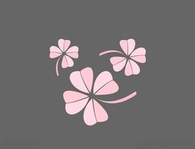 矢量叶子花朵