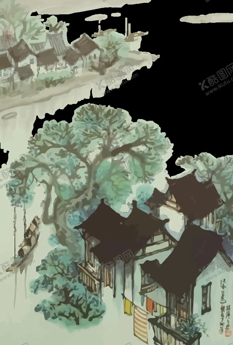 编号：53597710161324331110【酷图网】源文件下载- 手绘古风插画背景图片 