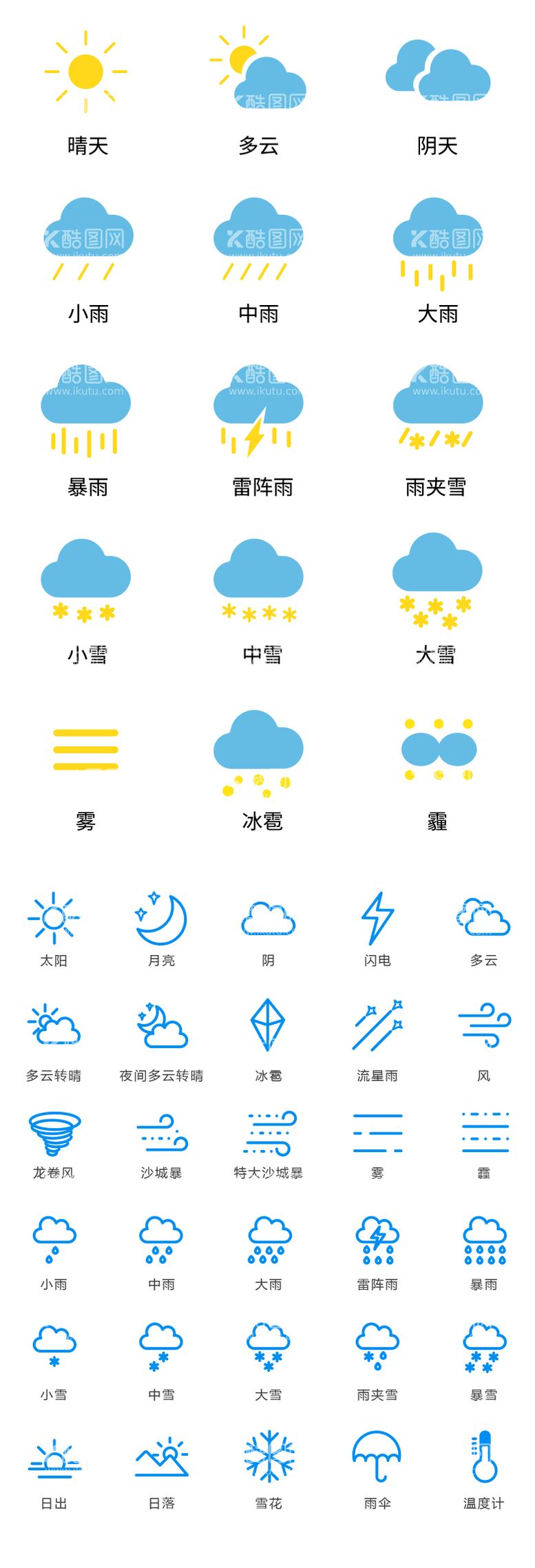 编号：55617311291357532156【酷图网】源文件下载-天气图标icon