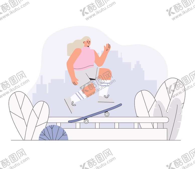 编号：94644112110719222398【酷图网】源文件下载-扁平风抽象人物插画