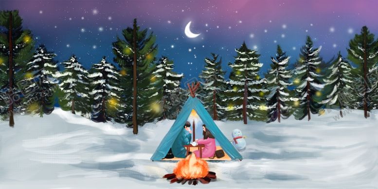 编号：63290610020541052971【酷图网】源文件下载-七夕情人节冬季卡通情侣