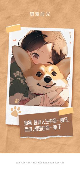 狗狗游泳宠物乐园插画系列海报