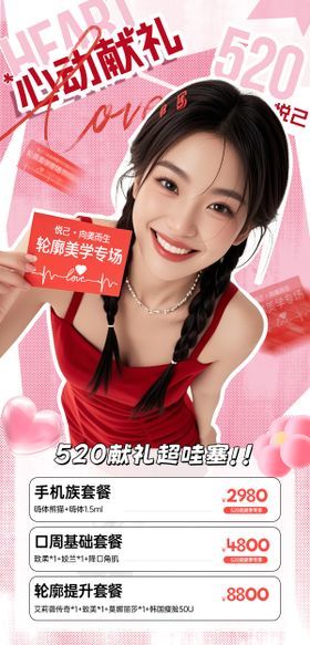 新氧大众点评美团医美电商520海报