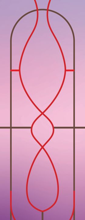 欧式复古雕花拱形窗设计图