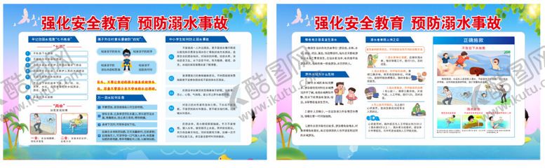 编号：72570906300640355119【酷图网】源文件下载-防溺水展板
