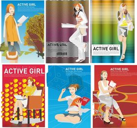 活力女性时尚健身姿态