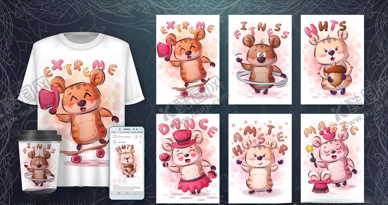 编号：70865310300443454159【酷图网】源文件下载-卡通印花