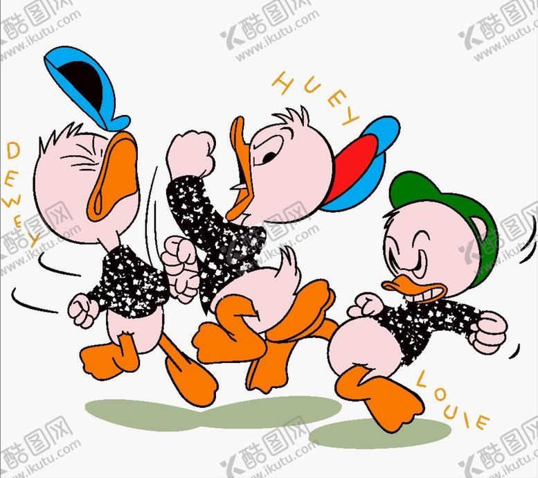 编号：37649601170738347411【酷图网】源文件下载-卡通鸭子 动漫 调皮 分色