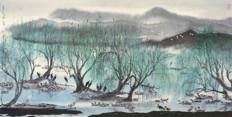 编号：93430106261757074755【酷图网】源文件下载-中式山水风景画