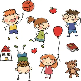 卡通儿童人物小学生可爱快乐