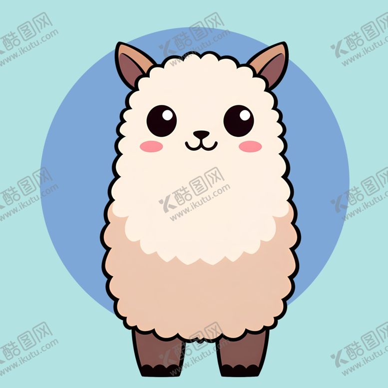 编号：94844101291014198335【酷图网】源文件下载-手绘卡通羊驼