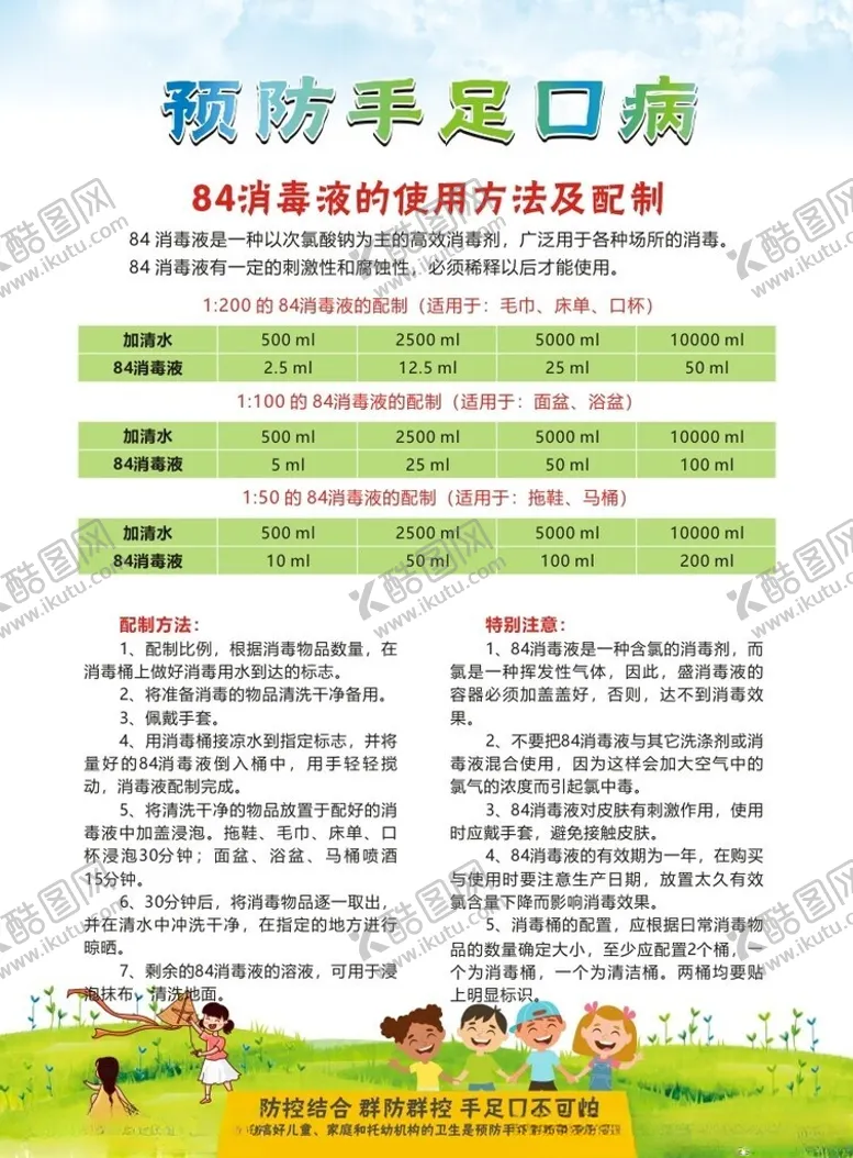 编号：85309201261243055352【酷图网】源文件下载-84消毒液的使用方法及配制