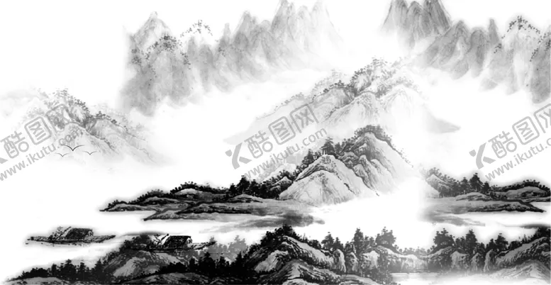编号：47823306240533201135【酷图网】源文件下载-水墨山水素材
