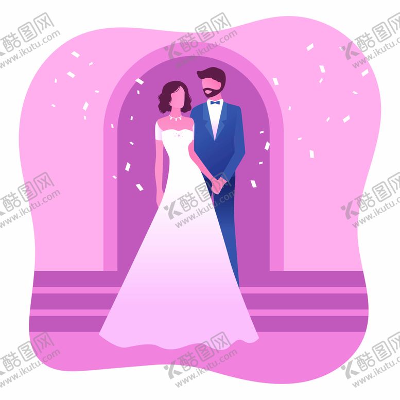 编号：85203910072145057502【酷图网】源文件下载-ai矢量浪漫婚礼背景