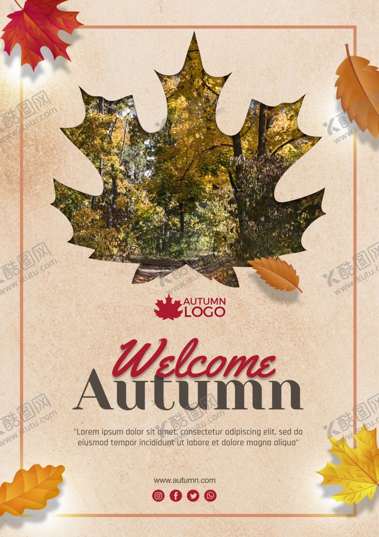 编号：64518309260252352633【酷图网】源文件下载-秋季海报