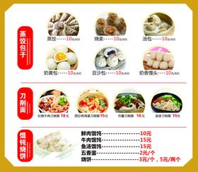 早餐面条包子海报价目表灯箱设计