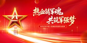 八一红色手机海报