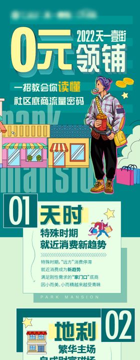 商业街地产创业长图