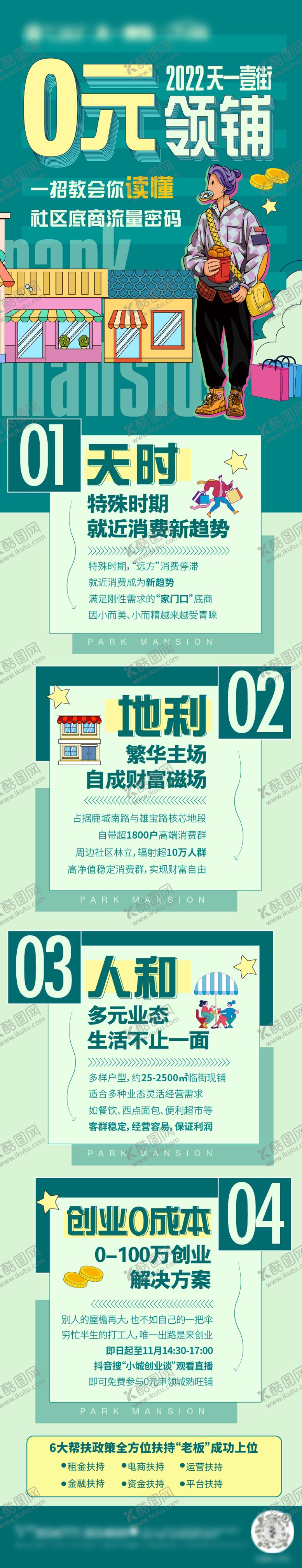 编号：97901811031955324358【酷图网】源文件下载-商业街地产创业长图