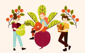 矢量卡通休闲人物