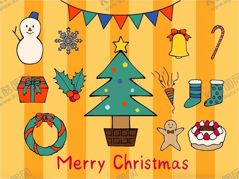 编号：93136309301912363677【酷图网】源文件下载-圣诞元素矢量图