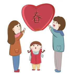 新年卡通画喜庆素材传统习俗素材