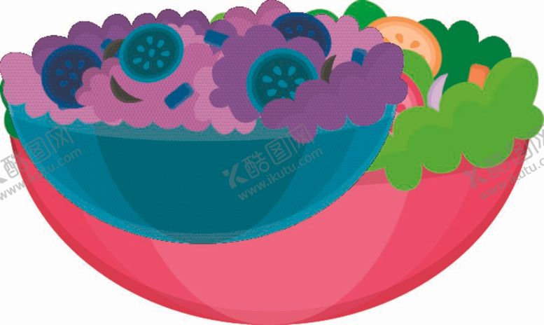 编号：56180411070615235974【酷图网】源文件下载-彩色简约沙律图案