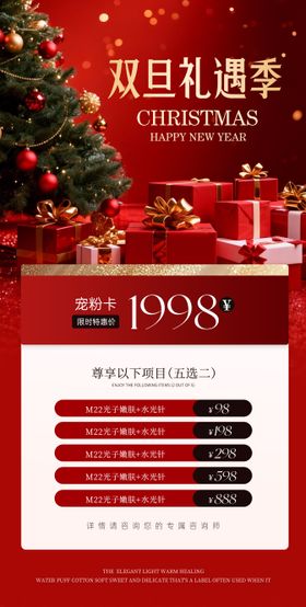 圣诞元旦双旦海报