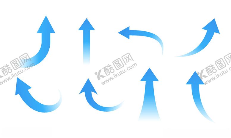 编号：12918605250300023078【酷图网】源文件下载-蓝色箭头图标集合