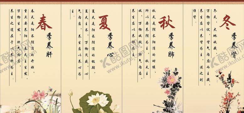 编号：54363807080035191079【酷图网】源文件下载-春夏秋冬养生