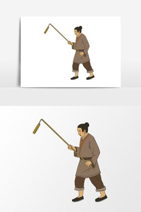 淡彩国画人物