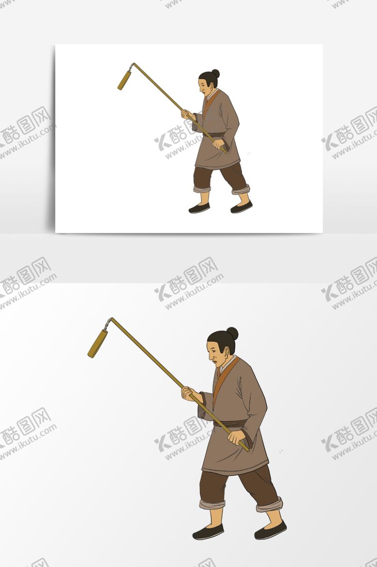 编号：68392207090209175497【酷图网】源文件下载-淡彩国画人物