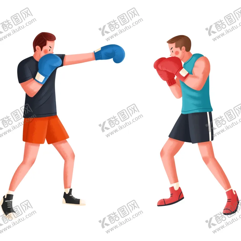 编号：61584612080941013787【酷图网】源文件下载-卡通拳击运动插画