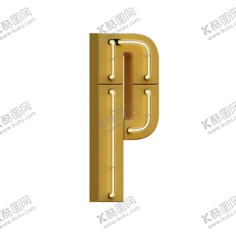 编号：56077906171344247578【酷图网】源文件下载-高清立体灯管字母元素