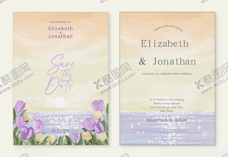 编号：54604909300139209508【酷图网】源文件下载-婚礼请柬设计模板